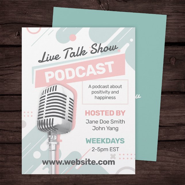Podcast Radio Talk Show Speaker Flyer Template (Creator Uploaded)