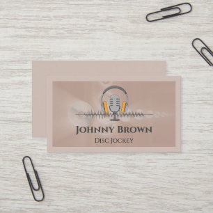 Podcaster DJ Disc Jockey Business Card