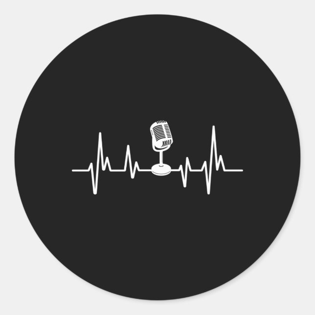 Podcaster Hebeat Podcast Classic Round Sticker (Front)