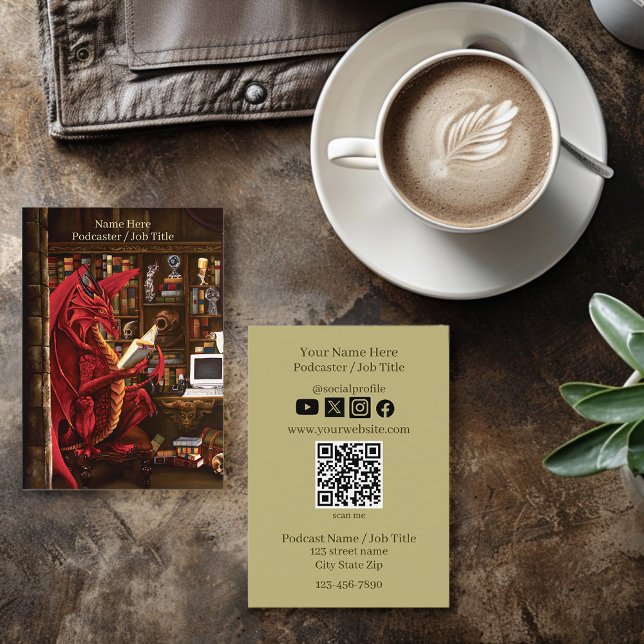 Podcasting Dragon Business Card (Creator Uploaded)