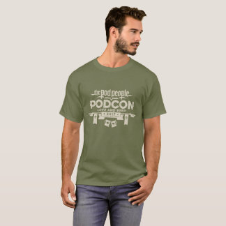 Podcon 2017 Dark Shirt - cream logo