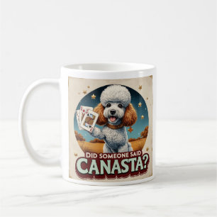 Poddle loves canasta game  coffee mug