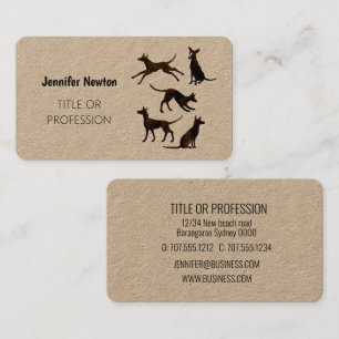 Podenco and Galgo drawing black and white and grey Business Card