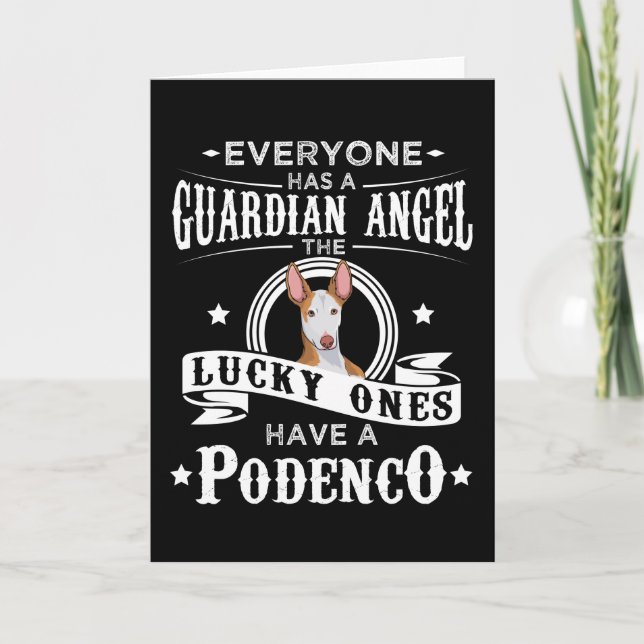 Podenco Dog Funny Gift Idea Card (Front)
