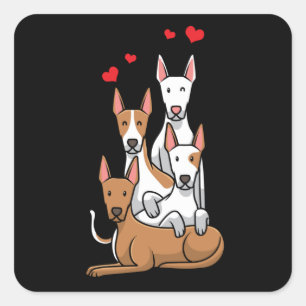 Podenco Dogs Square Sticker