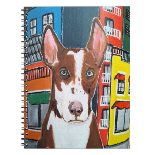 Podenco in Town Painting by Alfred Fox Notebook