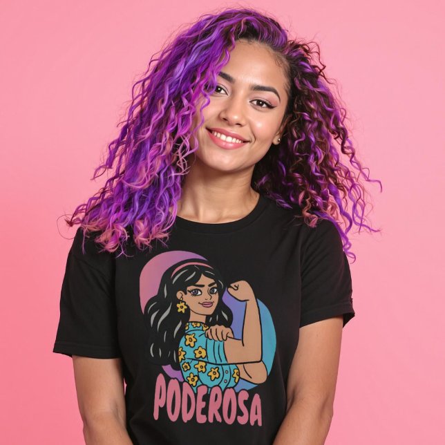 Poderosa Hand Drawn Spanish Latina Woman T-Shirt (Poderosa Hand Drawn Spanish Latina Woman T-Shirt.)