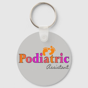 Podiatric Assistant With 2 Feet Design Key Ring