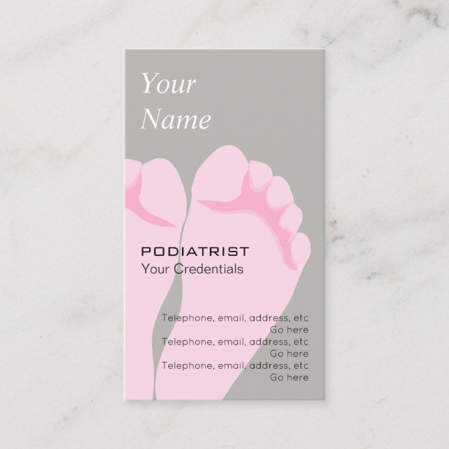 Podiatrist Chiropodist Appointment Business Cards (Front)