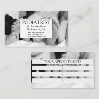 Podiatrist Feet Chiropodist Doctor Healthcare Appointment Card