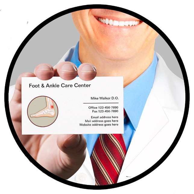 Podiatrist Foot And Ankle Care Medical        Business Card (Creator Uploaded)