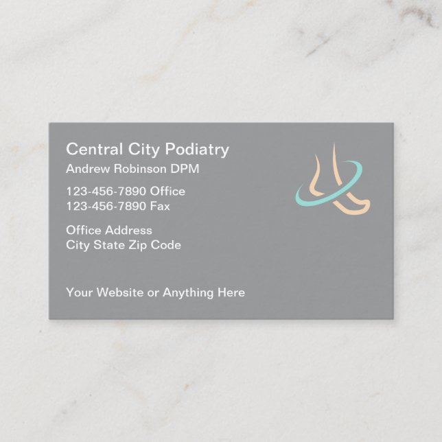 Podiatrist Foot Doctor Office Medical  Business Card (Front)