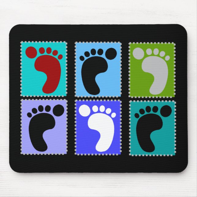 Podiatrist Gifts Popart Design of Feet Mouse Pad (Front)