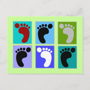 Podiatrist Gifts Popart Design of Feet Postcard
