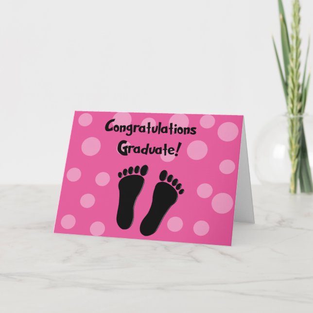 Podiatrist Graduation Card Pink (Front)