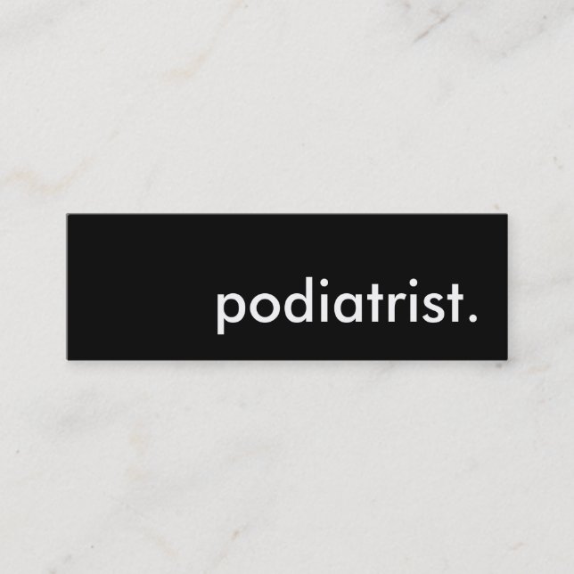podiatrist. mini business card (Front)