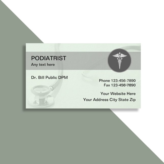 Podiatrist Modern Medical Business Cards (Creator Uploaded)