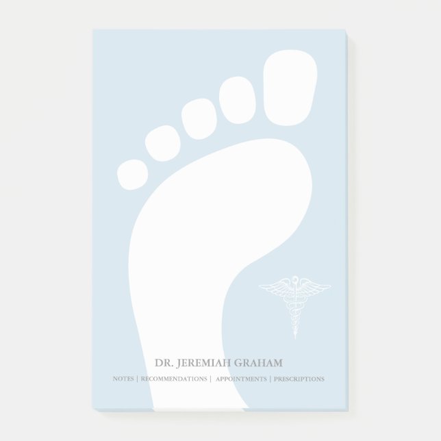 Podiatrist Personalised Name Post-it Notes (Front)