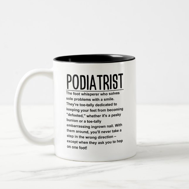 Podiatrist Two-Tone Coffee Mug (Left)