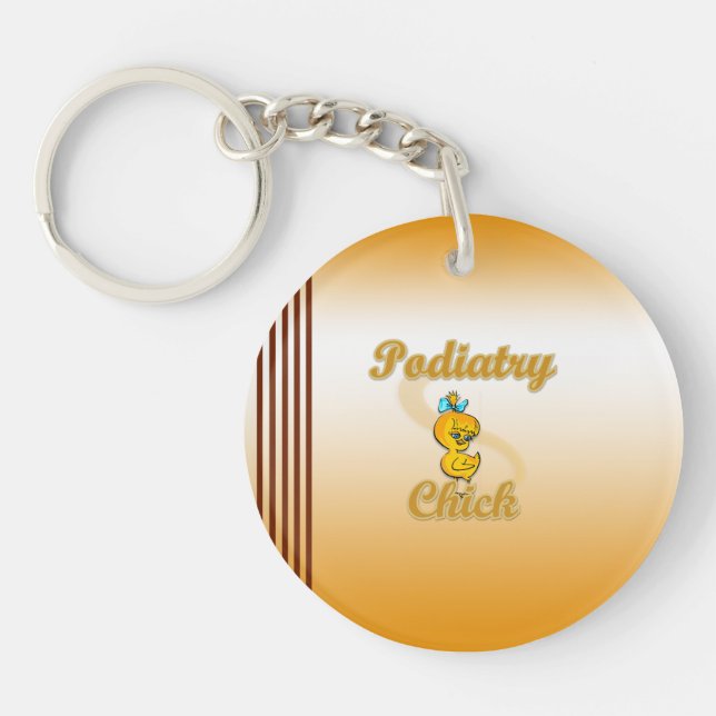 Podiatry Chick Key Ring (Front)