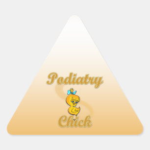 Podiatry Chick Triangle Sticker