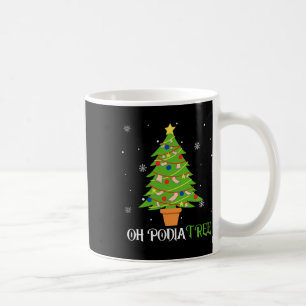 Podiatry christmas tree podiatrist foot medical as coffee mug