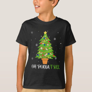 Podiatry christmas tree podiatrist foot medical as T-Shirt