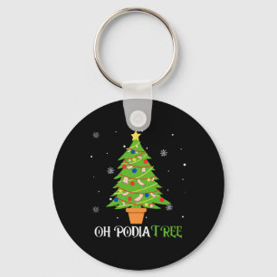 Podiatry Christmas Tree Podiatrist Foot Medical Is Key Ring