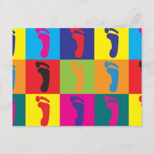 Podiatry Pop Art Postcard