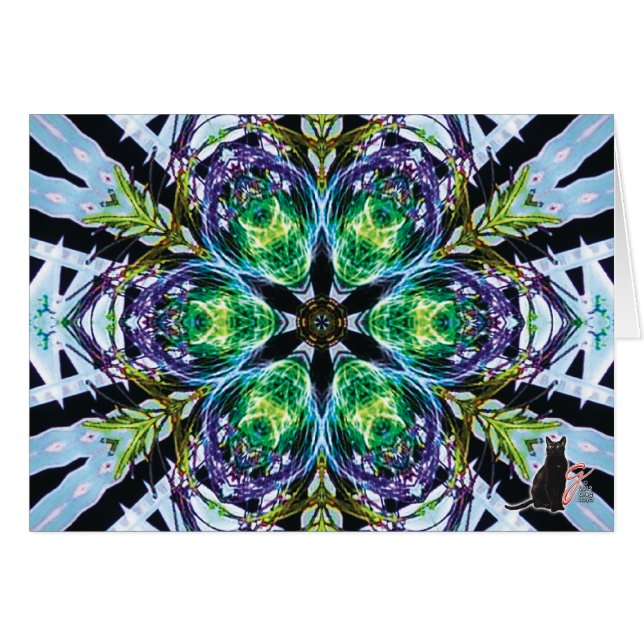 Pods Kaleidoscope Greeting Card (Front Horizontal)