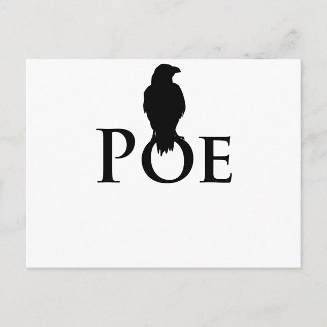 Poe Edgar Allan Poe und der Rabe Postcard (Front)