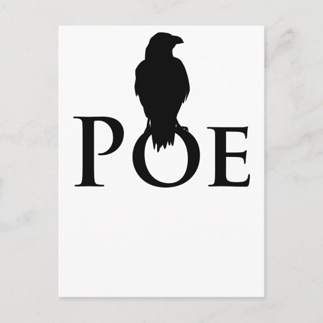 Poe Edgar Allan Poe und der Rabe Postcard (Front)
