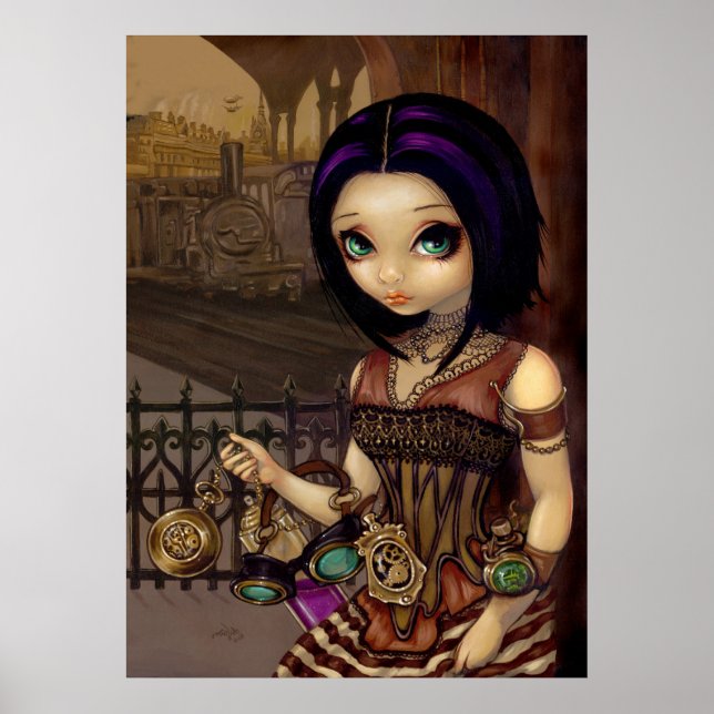 Poe - gothic steampunk victorian - Art Print (Front)