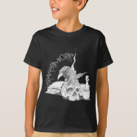 Poe Nevermore Raven Skull & Book