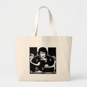 Poe Portrait Large Tote Bag