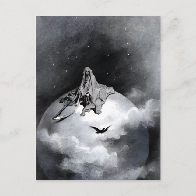 Poe Raven Illustration by Gustave Dore Postcard (Front)