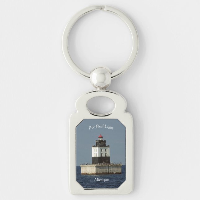 Poe Reef Light metal key chain (Front)