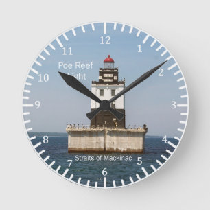 Poe Reef Light Round Clock
