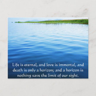 Poem About Death -  Inspirational Grieving Quote Postcard