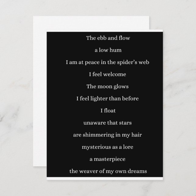 Poem Card (Front/Back)
