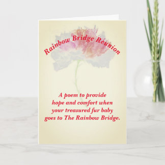 Poem: Comfort For Pet Loss; FLST, Folded Card