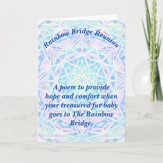 Poem: Comfort For Pet Loss; PBP, Folded Card (Front)