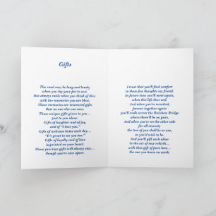 Poem Female Pet Loss Sympathy FLST Folded Card