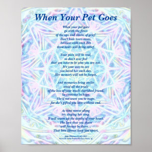 Poem: Female Pet Loss Sympathy PBP Poster Matte