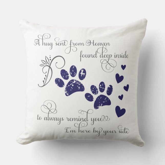 POEM FOR A DOG WHO PASSED AWAY CUSHION (Front)