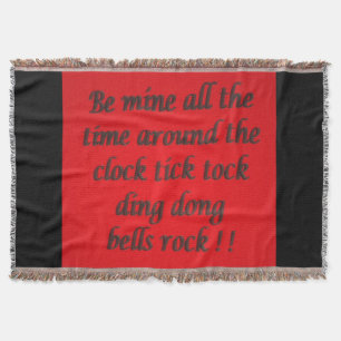 Poem for a loved one mixed colours fancy script throw blanket