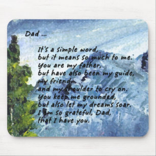 Poem for Dad Mouse Pad
