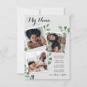 Poem for Grandma Grammy Nana from Grandkids Card