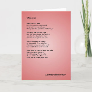 Poem Greeting Card - Citizenship - Congratulations