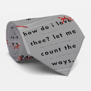 Poem How Do I Love Thee Tie